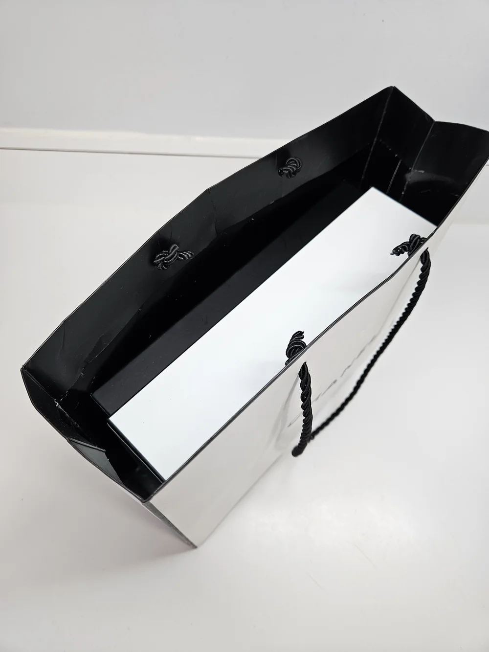 Authentic CHANEL White Logo Two Piece Gift Box with Tissue Bag 8.75